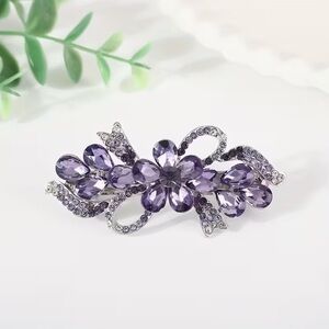 Rhinestone Embellished Barrette Hair Clip Barrette Gorgeous New Modern